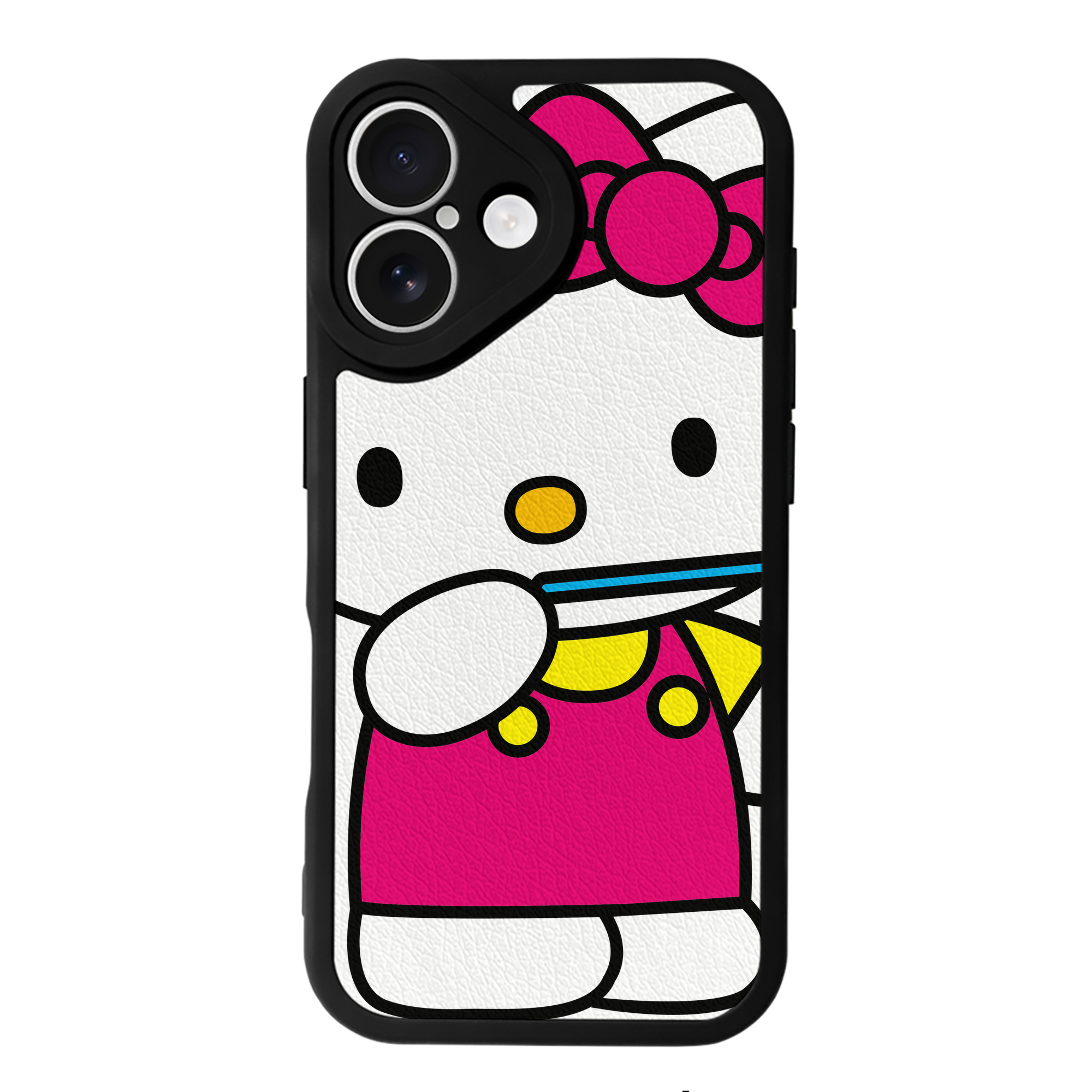 （画像用） Hello Kitty ハローキティ 【iPhone 16シリーズ対応】シリコンスマホケース（レザー調） 材質：シリコン
